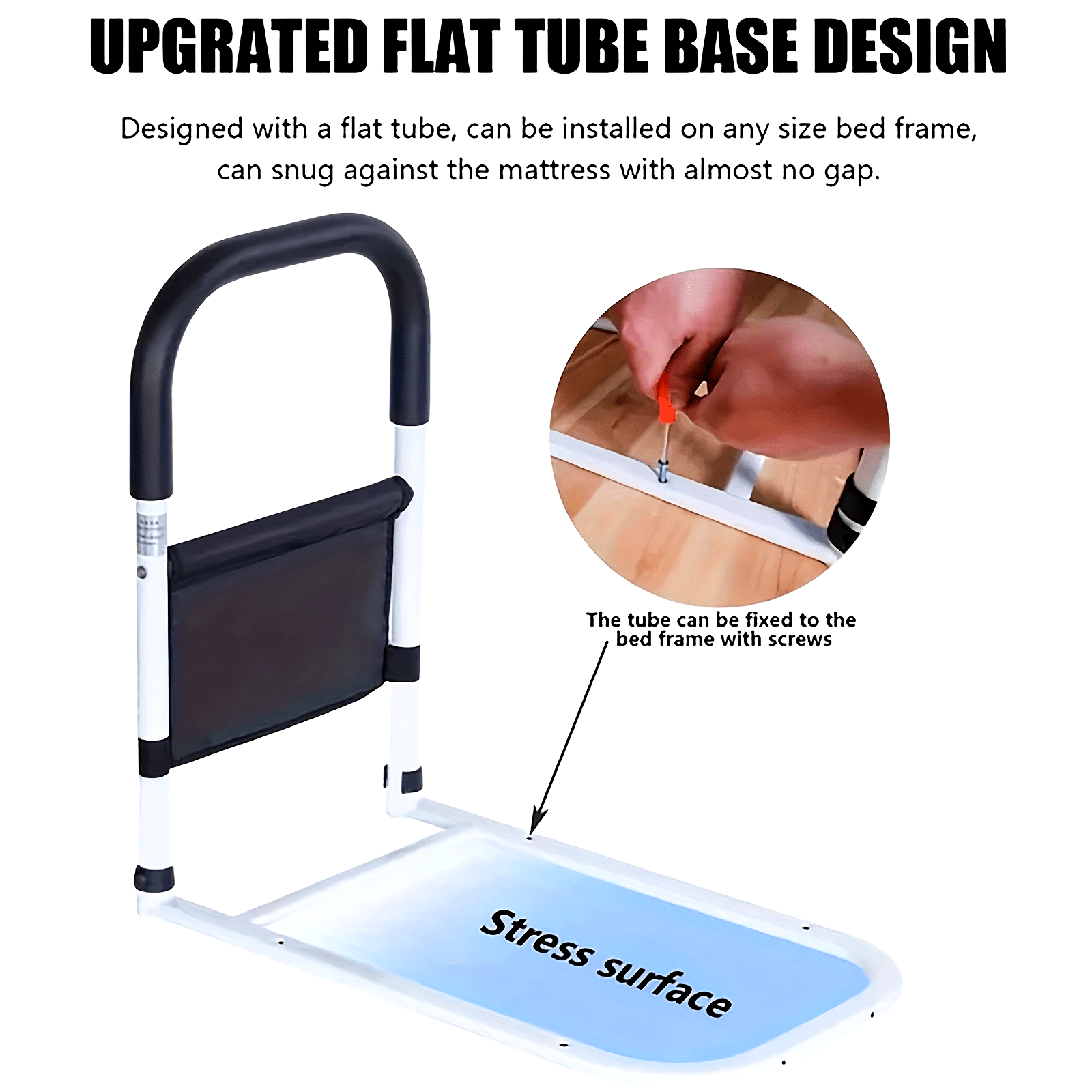 Bedside Armrest Safety Bed Railing With Storage Bags
