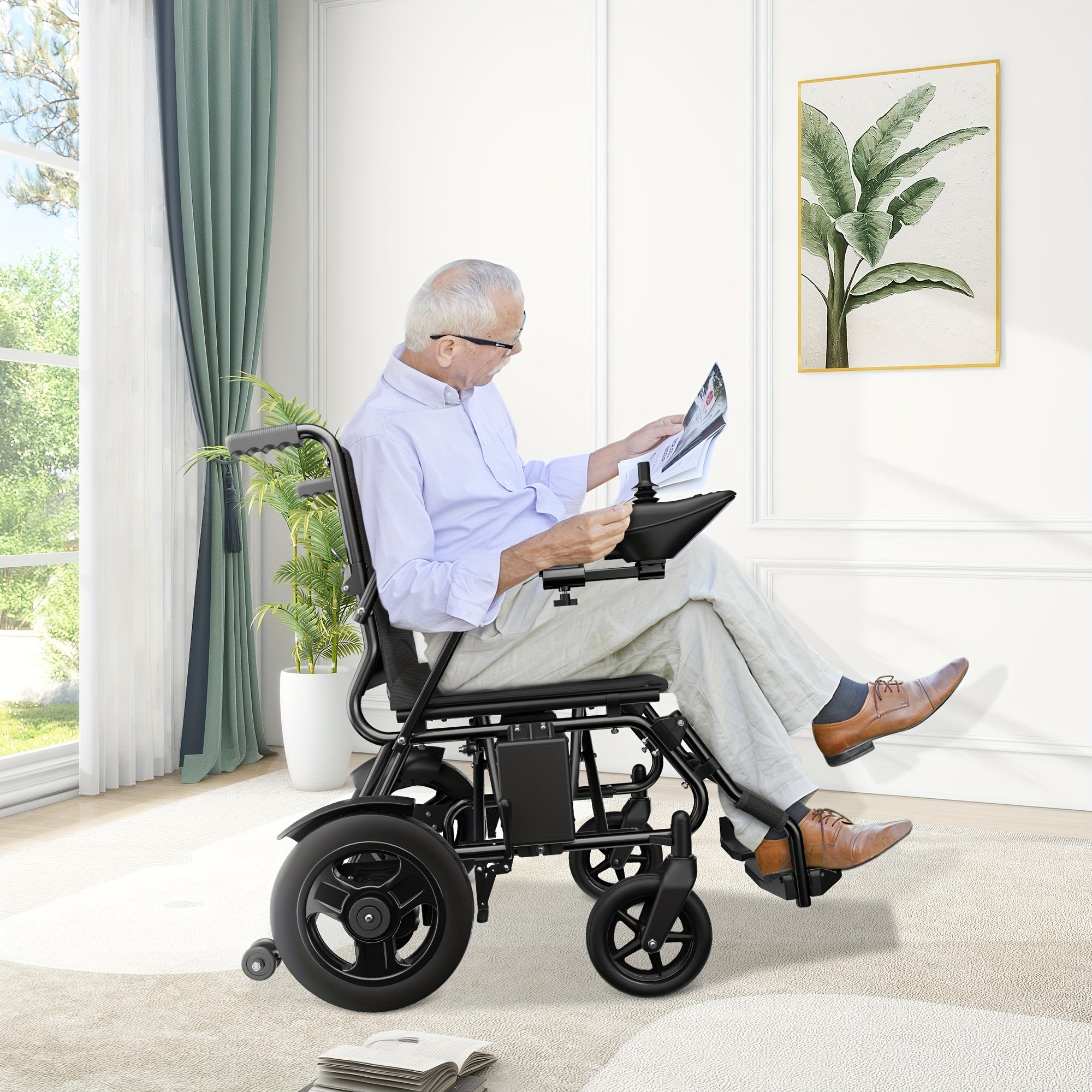 KERDOM Smart Foldable Power Wheelchair for Seniors & Adults
