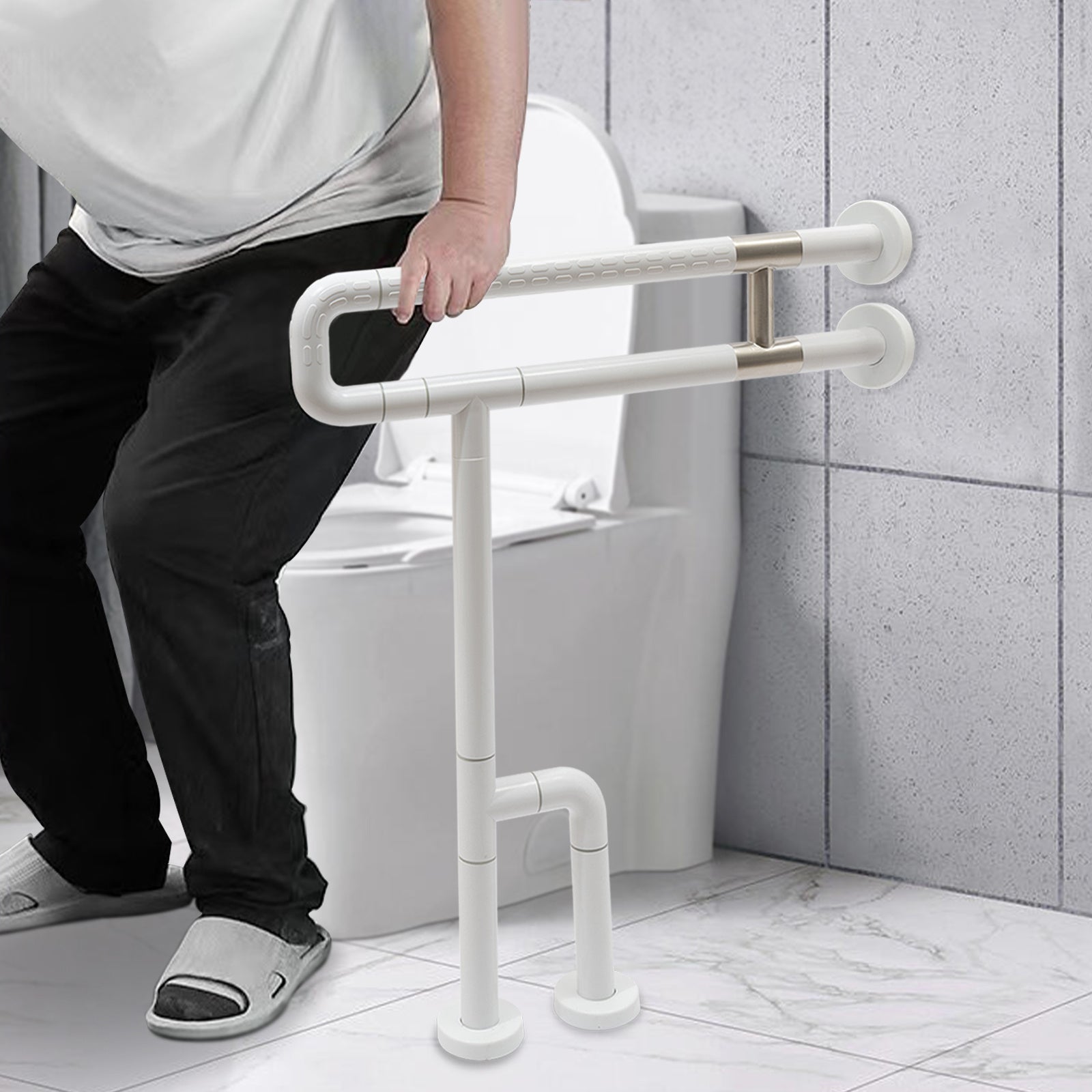 Ergonomic Safety Handrails for Elderly & Disabled Stainless Steel