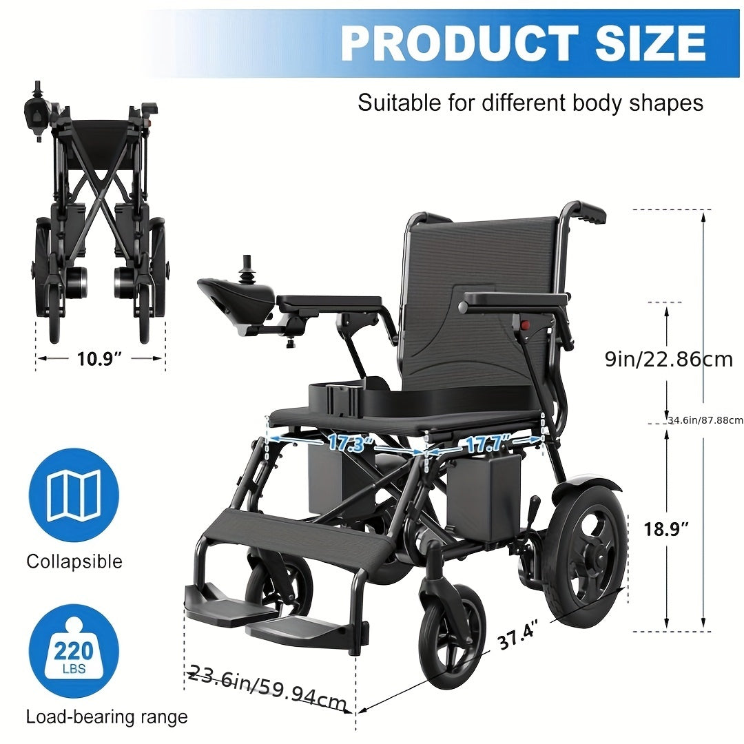 KERDOM Smart Foldable Power Wheelchair for Seniors & Adults