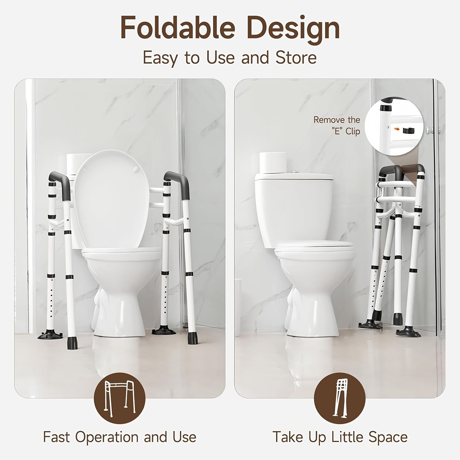 Aluminum Toilet Handle - for Bathroom Support
