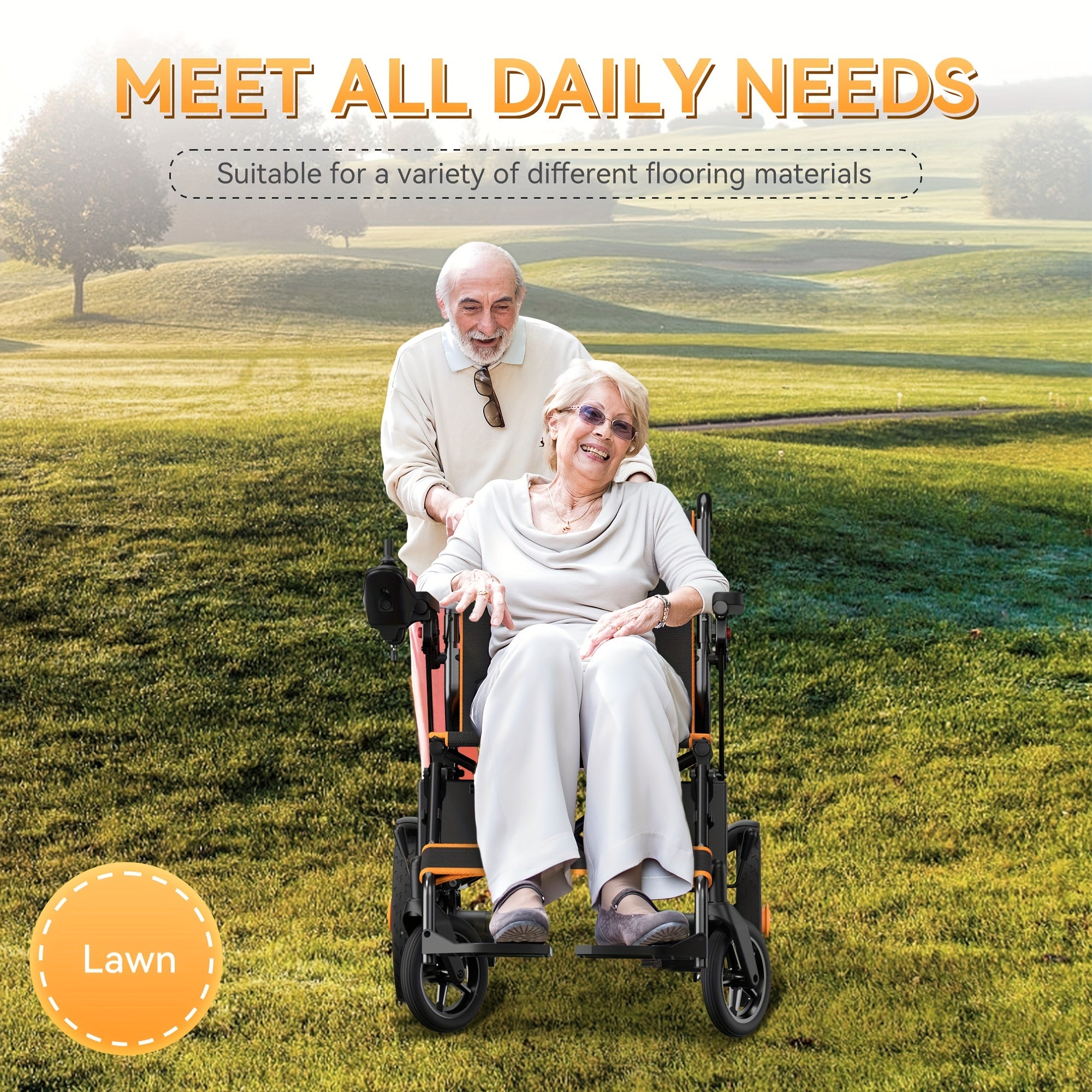 KERDOM Smart Foldable Power Wheelchair for Seniors & Adults