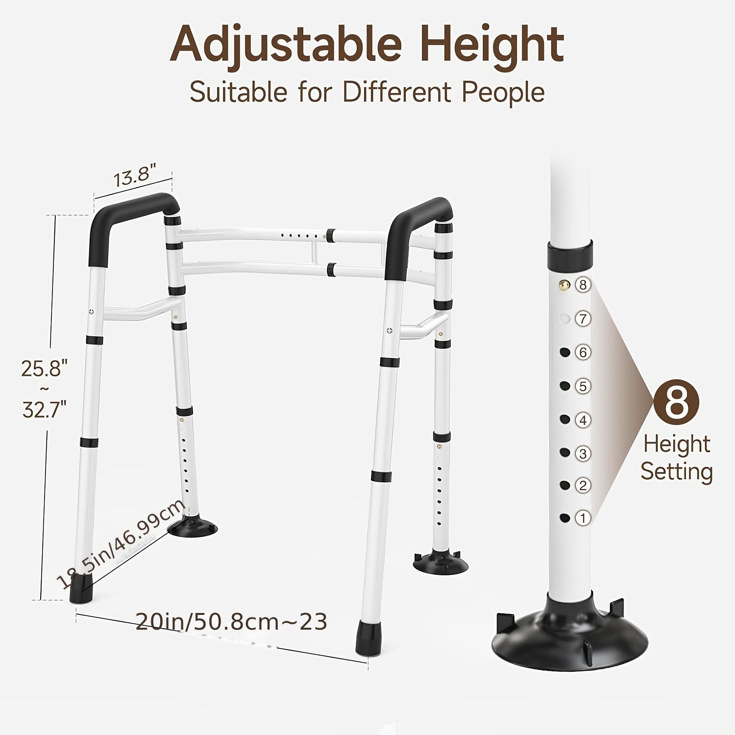 Aluminum Toilet Handle - for Bathroom Support