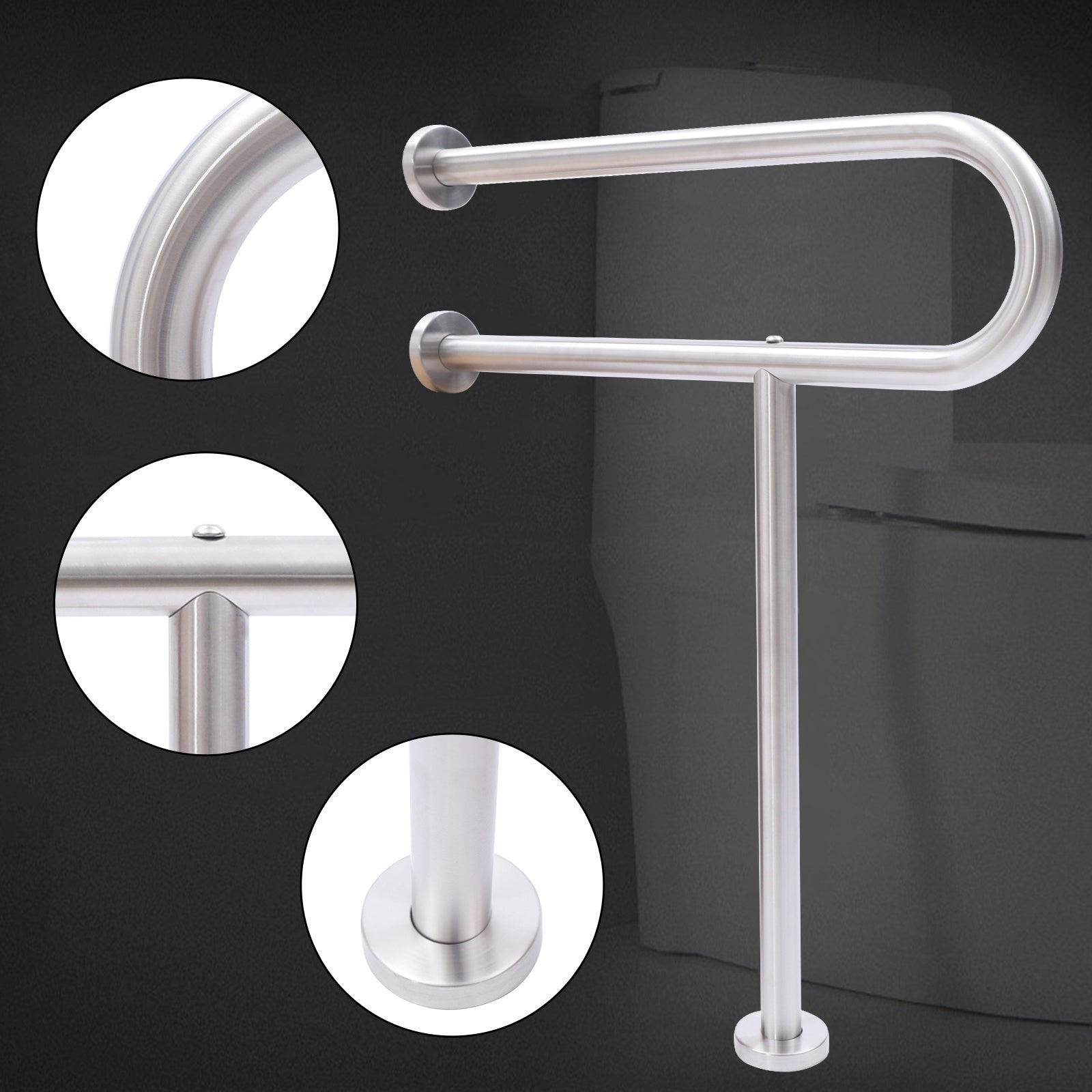 30 Inch Handicap Grab Bars Rails Toilet Handrails Bathroom Safety Bar Anti Rust